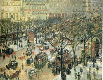  1897 Pintura Art%C3%ADstica - Boulevard des Italiens la luz del sol de la mañana 1897 Camille Pissarro
